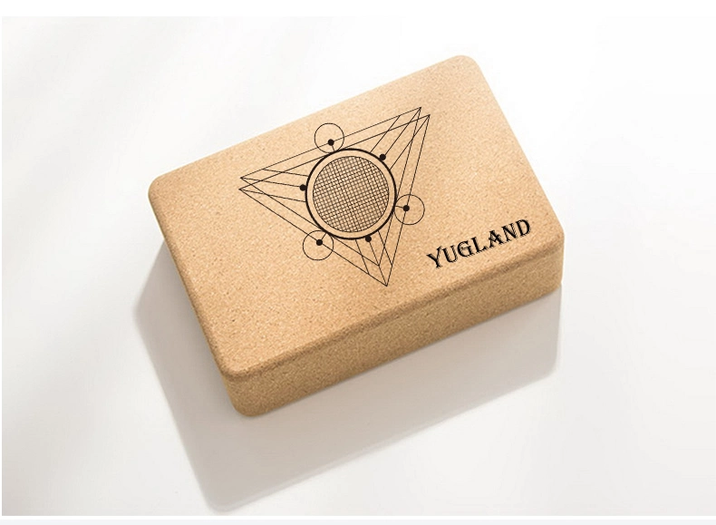 Yugland Melors Wholesale Custom Logo Private Label Gym Fitness Sport Body Building Cork Yoga Blocks