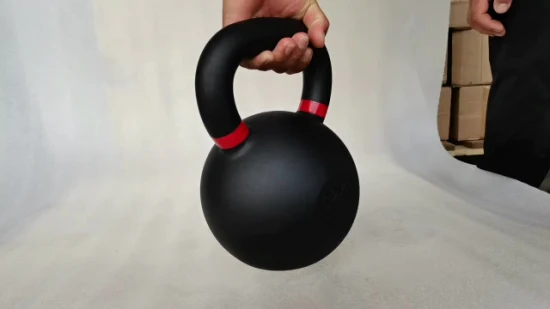 Newfield fábrica de equipamentos de ginástica treino de musculação preto pó revestido de ferro fundido clássico gravidade kettlebell para treinamento de força