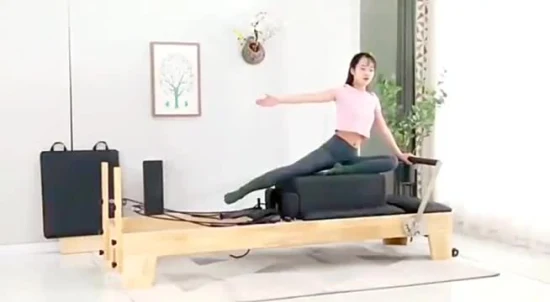 Atacado academia em casa treinamento profissional de ioga cama exercícios de pilates 5 peças equipamentos de madeira